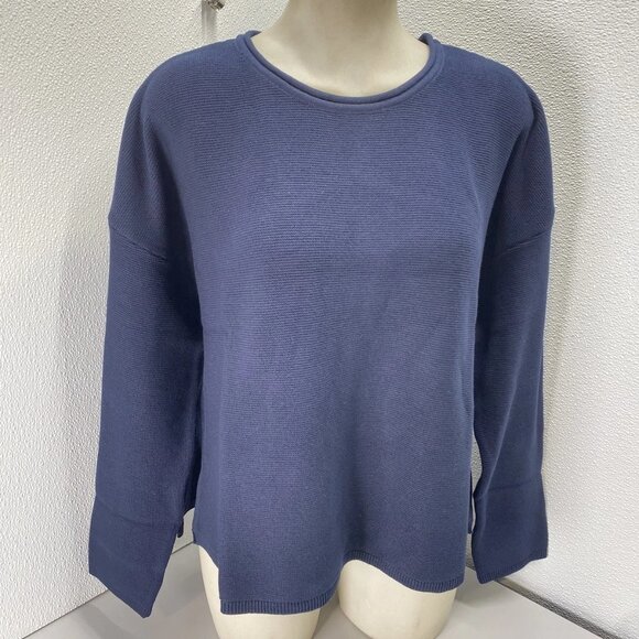 Barbour Women’s Marine Relaxed Fit Cotton Sweater Size 8 (M) Navy Blue - Picture 13 of 14